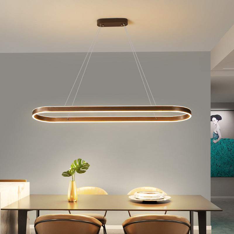 Minimalist Slim Oval LED Hanging Lamp