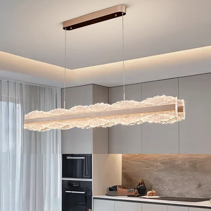 Double Crystal Ring LED Chandelier – Contemporary Round Pendant Light for High-End Living Spaces