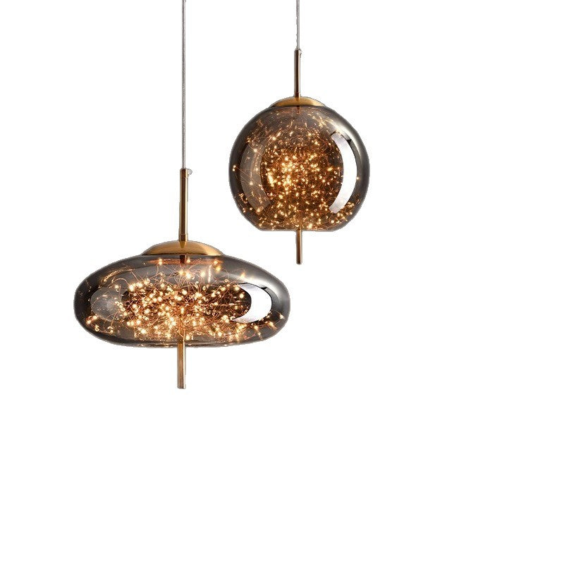 Scandinavian Glass Cylinder Pendant Light