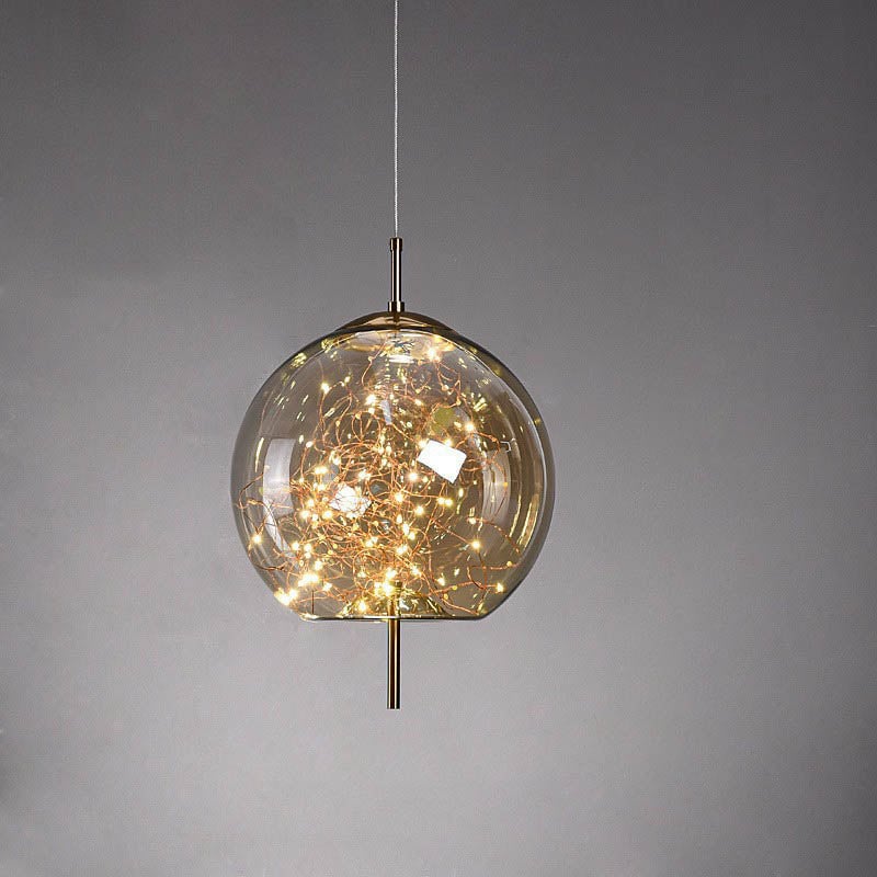 Scandinavian Glass Cylinder Pendant Light