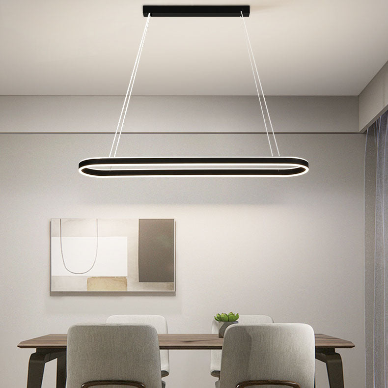 Minimalist Slim Oval LED Hanging Lamp