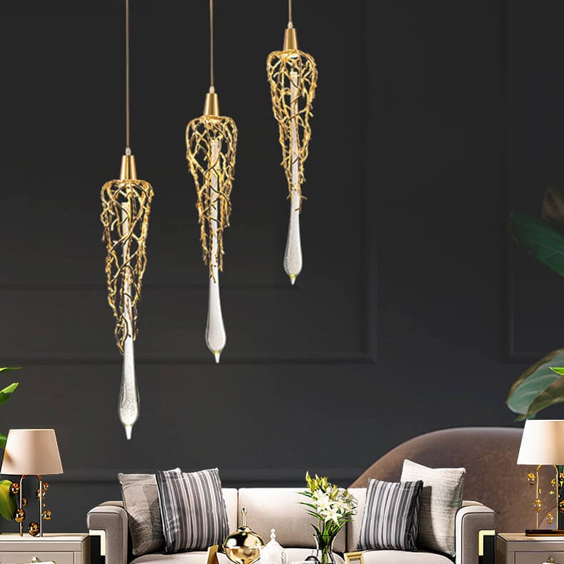 Luxury Aluminum Crystal Pendant Lamp