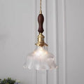 Nordic Walnut Glass Pendant Light