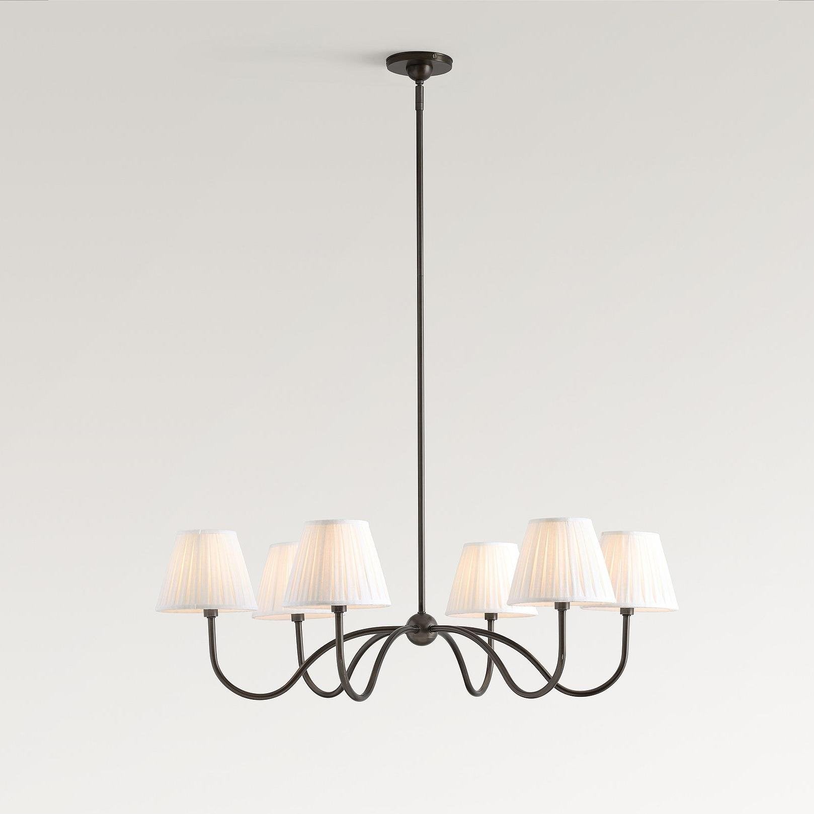 Modern Pleated Shade Chandelier