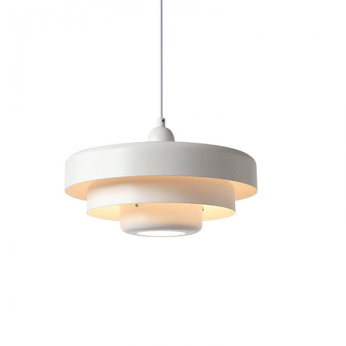 Nordic Vintage Multi-Layered Round Metal 1-Light Pendant Light