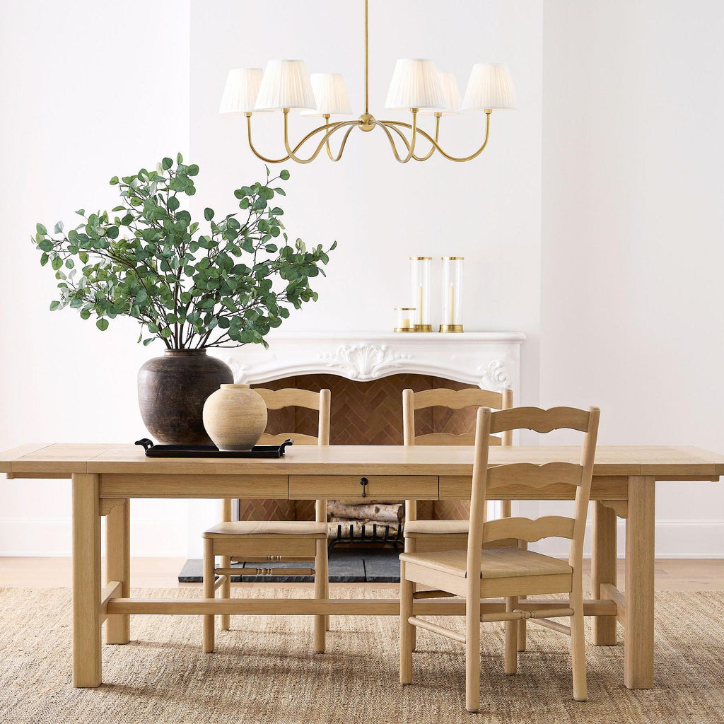 Modern Pleated Shade Chandelier