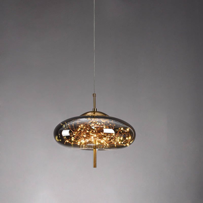 Scandinavian Glass Cylinder Pendant Light