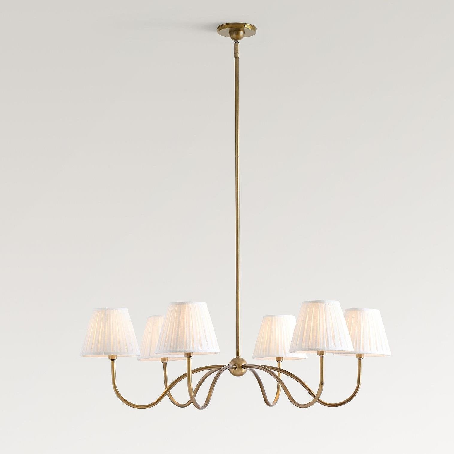 Modern Pleated Shade Chandelier