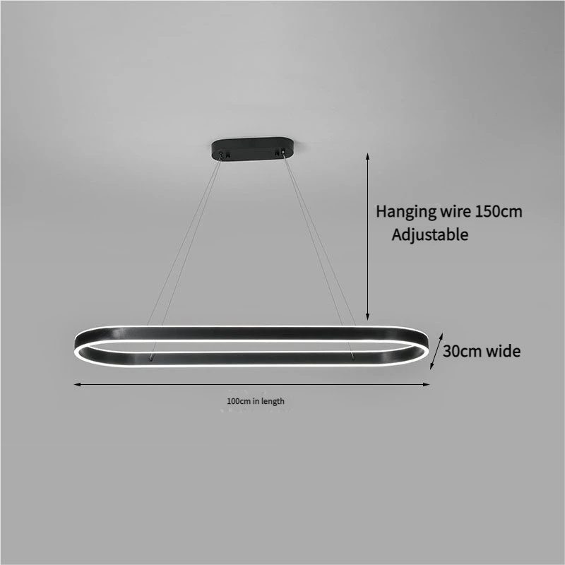 Minimalist Slim Oval LED Hanging Lamp
