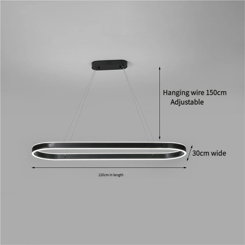 Minimalist Slim Oval LED Hanging Lamp