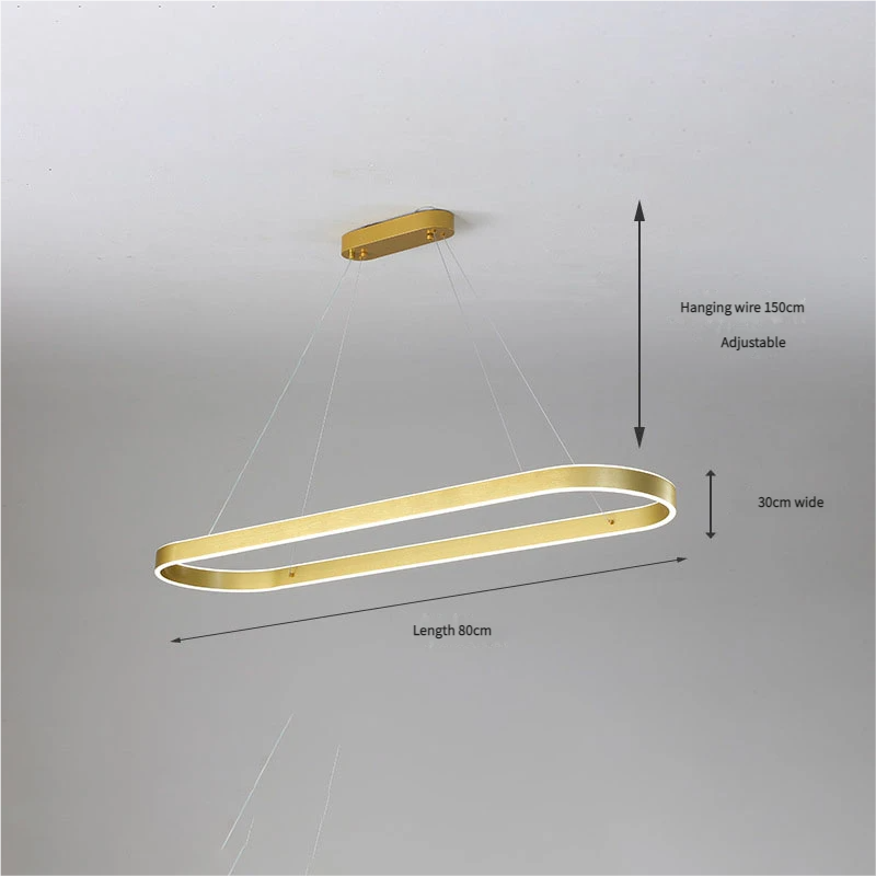 Minimalist Slim Oval LED Hanging Lamp