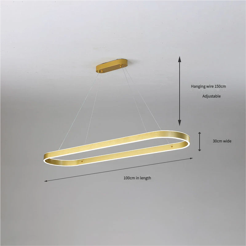 Minimalist Slim Oval LED Hanging Lamp