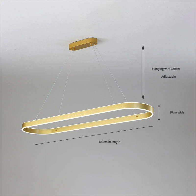 Minimalist Slim Oval LED Hanging Lamp