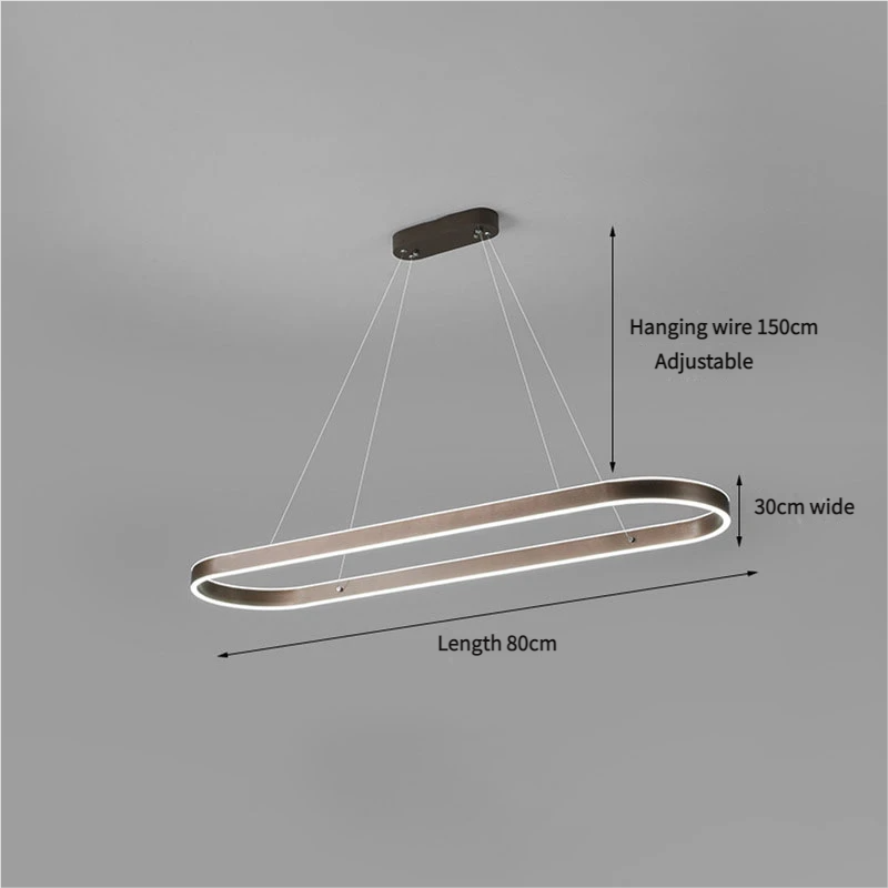 Minimalist Slim Oval LED Hanging Lamp