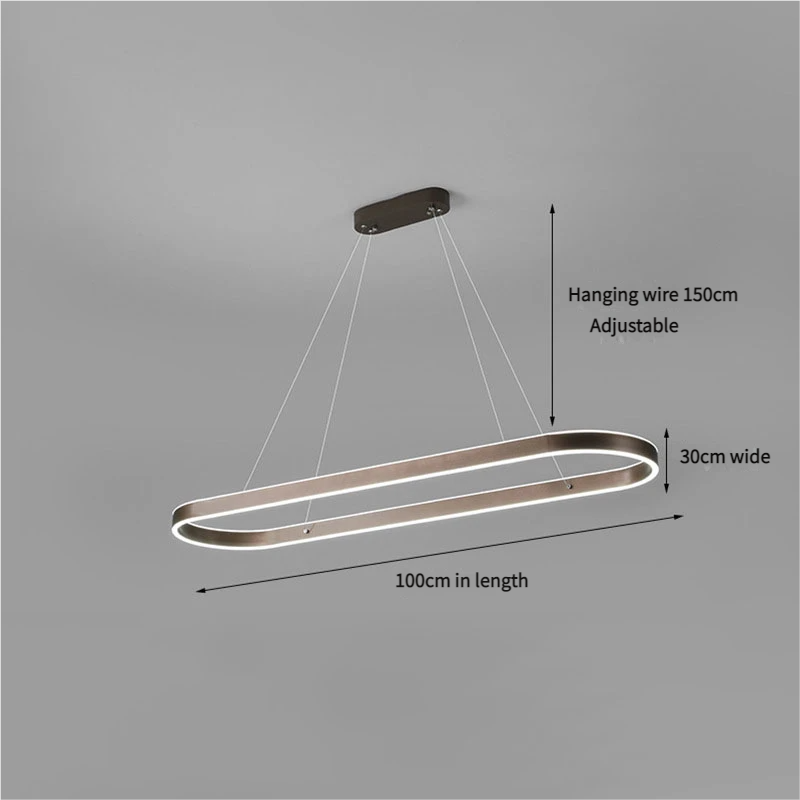 Minimalist Slim Oval LED Hanging Lamp