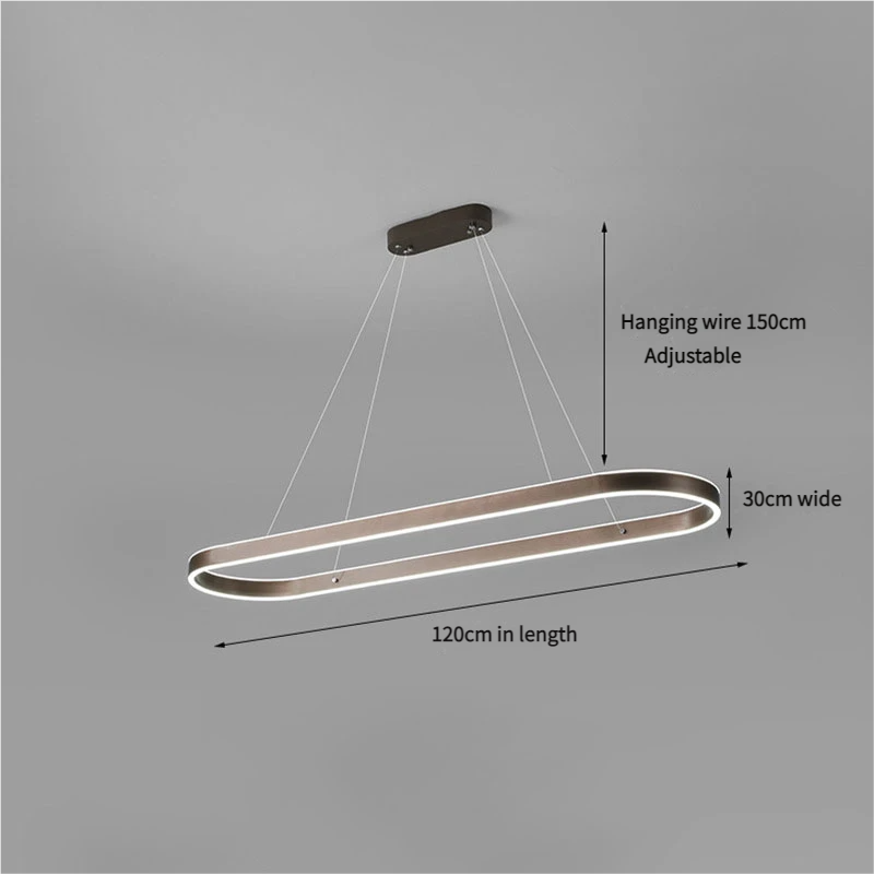 Minimalist Slim Oval LED Hanging Lamp