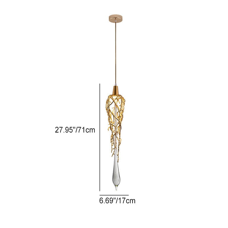 Luxury Aluminum Crystal Pendant Lamp