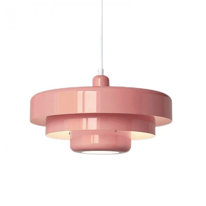 Nordic Vintage Multi-Layered Round Metal 1-Light Pendant Light